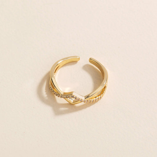Cubic Zirconia Gold Ring