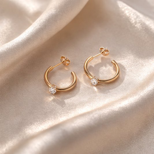 Circlaire Titanium Steel Hoop Earrings