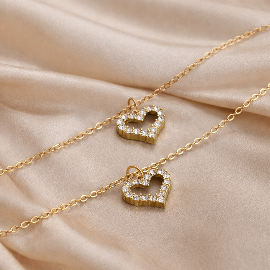 Double Charm Gold Necklace