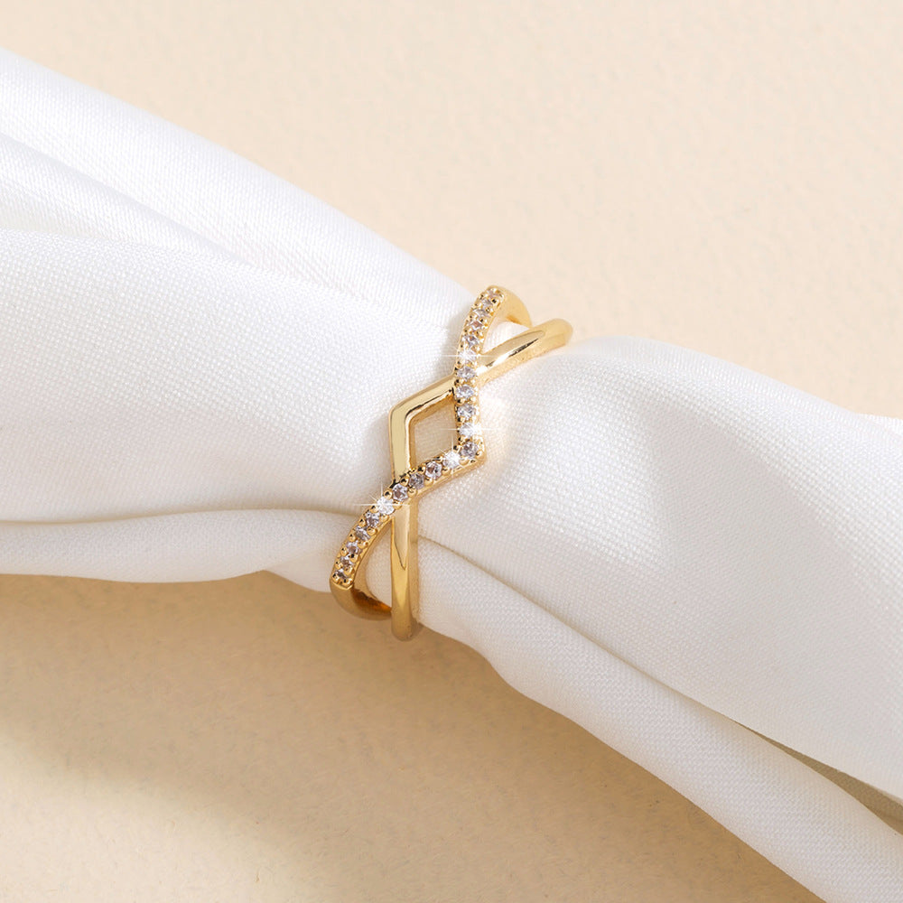 Cubic Zirconia Gold Ring
