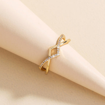 Cubic Zirconia Gold Ring