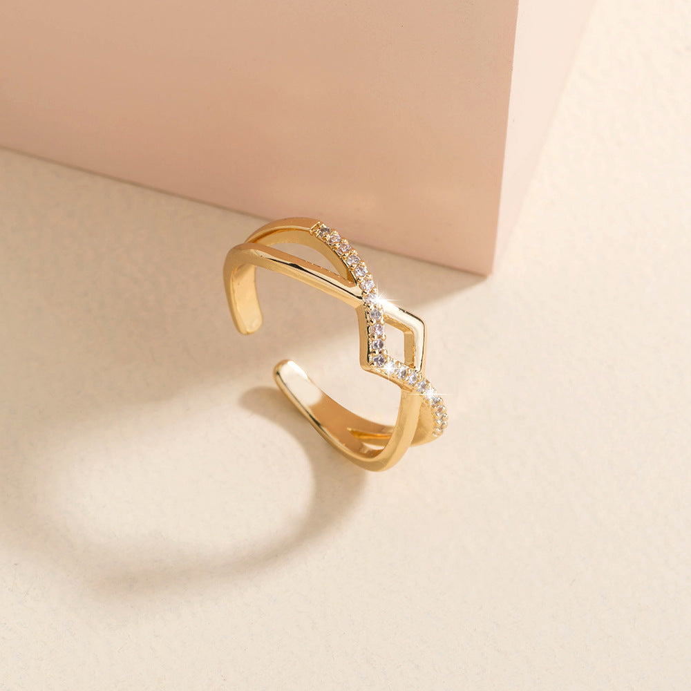 Cubic Zirconia Gold Ring