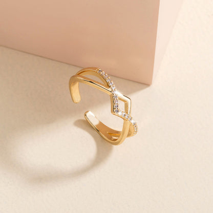 Cubic Zirconia Gold Ring