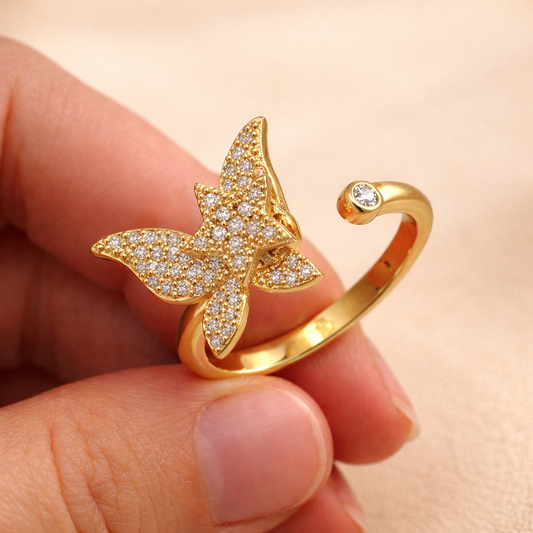 Butterfly Grace Gold Ring