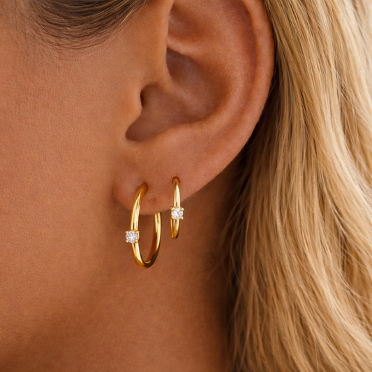 Circlaire Titanium Steel Hoop Earrings