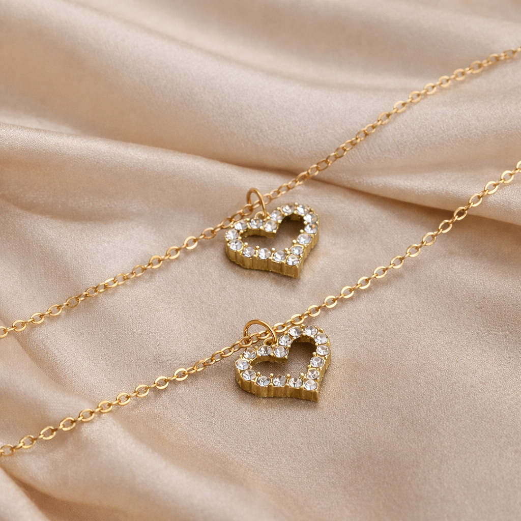 Double Charm Gold Necklace