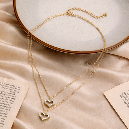 Double Charm Gold Necklace