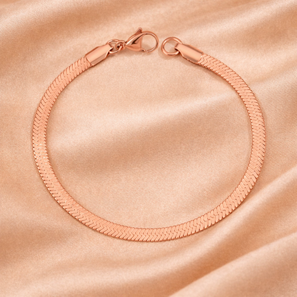 Dainty Gold Herringbone Bracelet