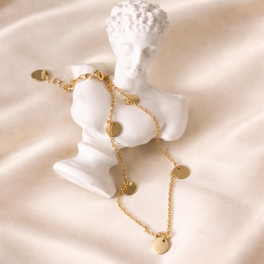Dainty Gold Disc Anklet