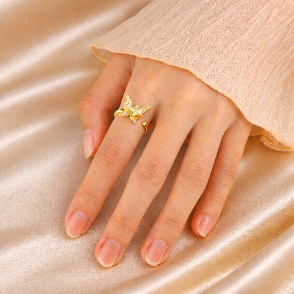 Butterfly Grace Gold Ring