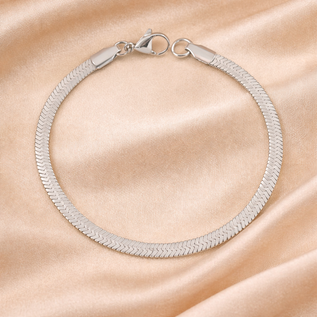 Dainty Gold Herringbone Bracelet