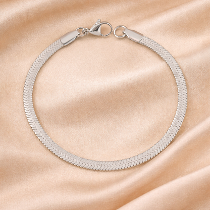 Dainty Gold Herringbone Bracelet