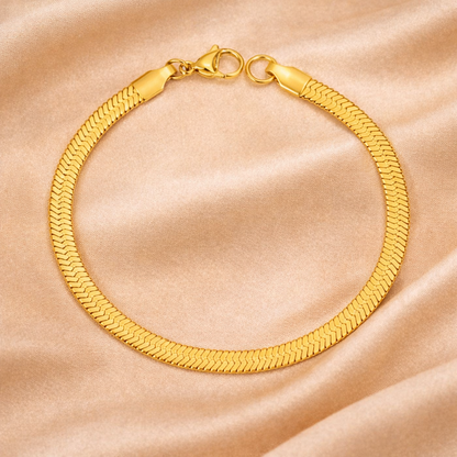 Dainty Gold Herringbone Bracelet
