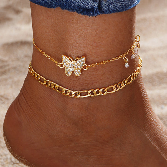 Seraphina Gold Charm Anklet